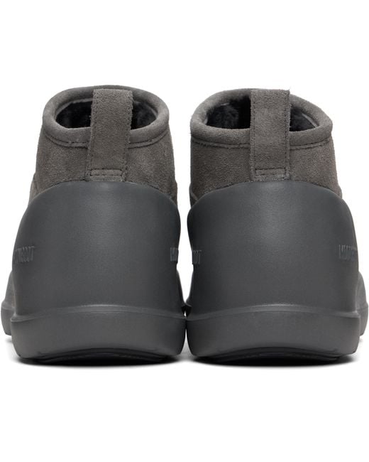 Moon Boot Black Mezzaluna Suede Low Boots for men