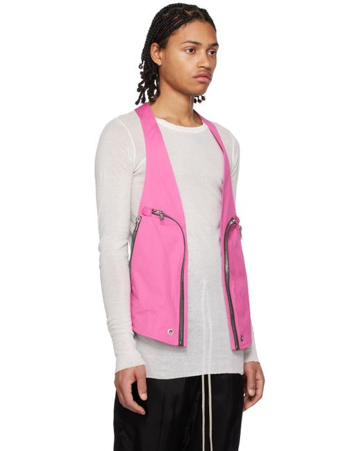 Rick Owens Pink Bauhaus Vest for men