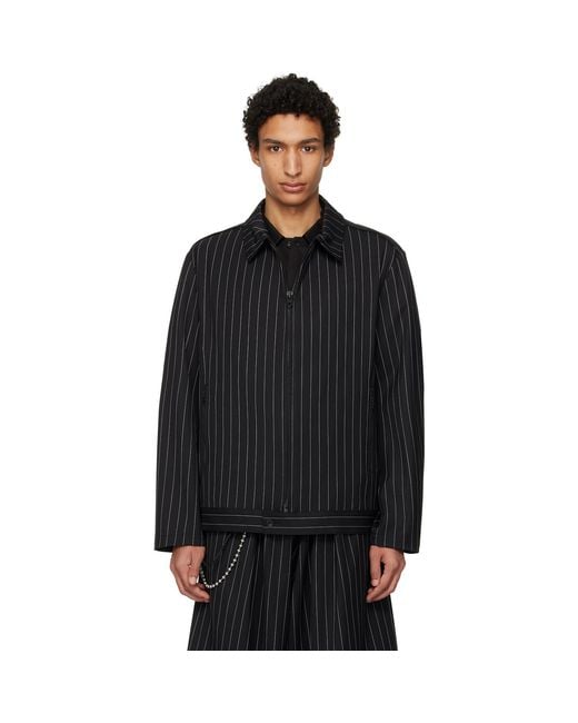 Y-3 Black Refined Wool Ut Blouson Jacket for men