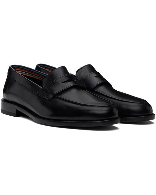 Paul Smith Black Leather Montego Loafers for men