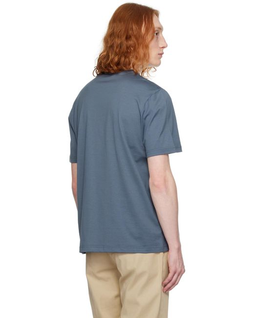 Brioni Blue Gassed T-shirt for men