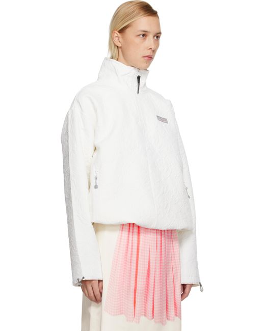 Sandy Liang White Ascher Pullover Jacket