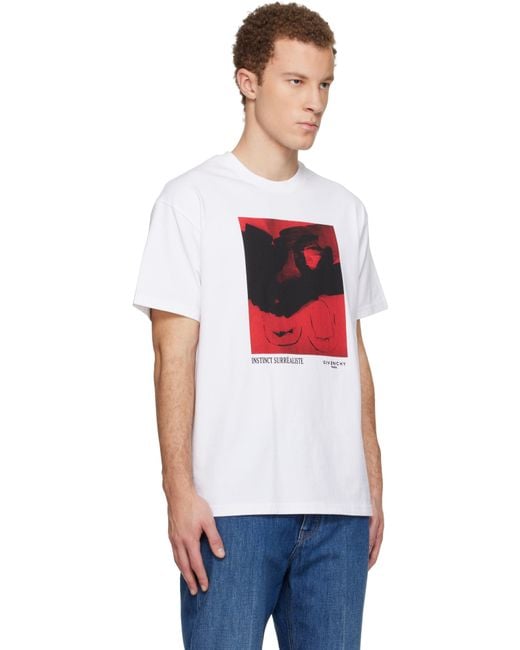 Givenchy White Regular Fit T-Shirt for men