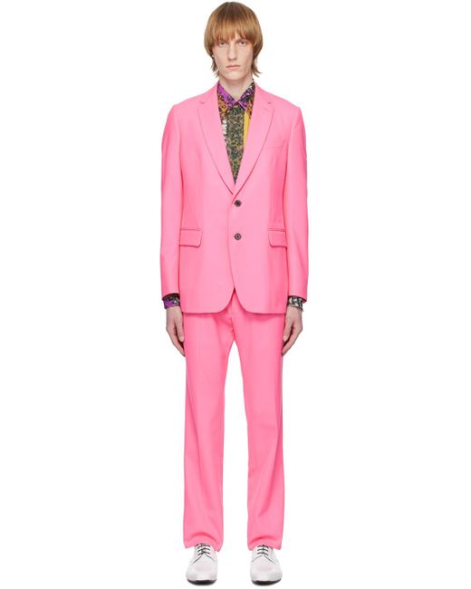 Dries Van Noten Pink Two-button Suit for men