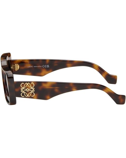 Loewe Black Brown Rectangular Sunglasses