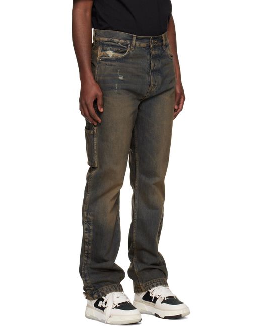Amiri Black Indigo Stack Workman Jeans for men