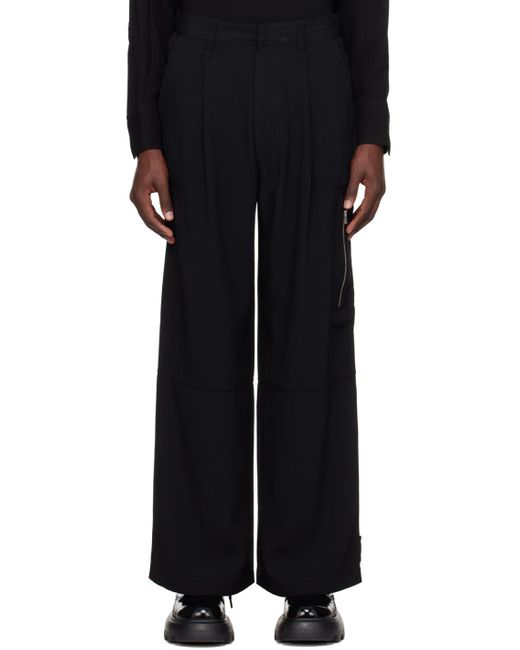 Pantalon cargo noir à plis AMI pour homme en coloris Black