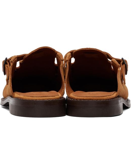 Hereu Brown Tan Barraca Suede Vibram Loafers for men