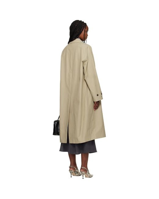 Studio Nicholson Black Holin Technical Cotton Trench Coat