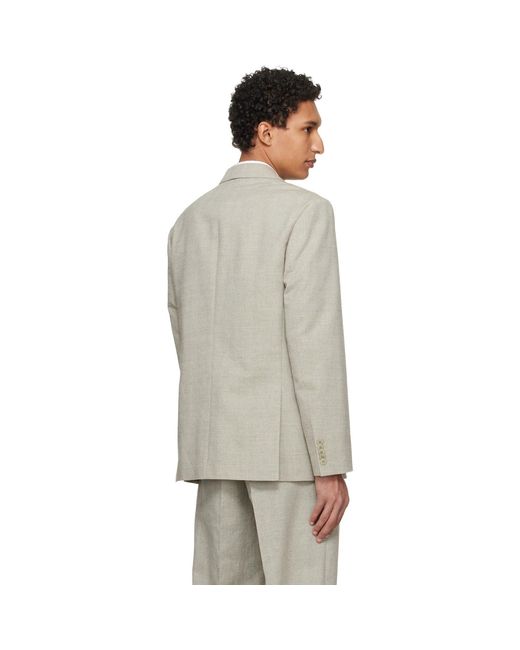 HUGO Multicolor Modern-Fit Herringbone Weave Blazer for men