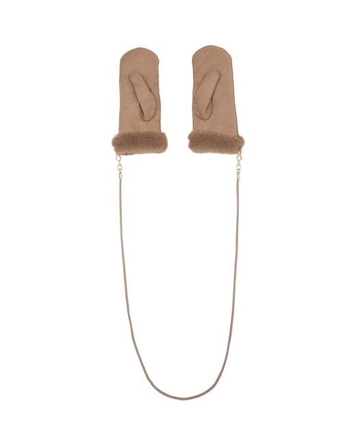 Max Mara Black Tan Sand Gloves