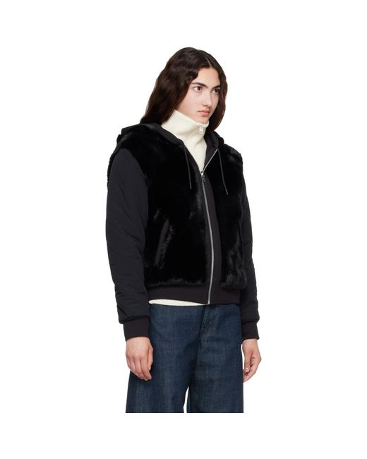 Mackage Black Gwendal Reversible Faux-Fur Hoodie