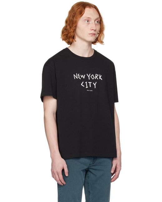 Rag & Bone Black Rbny T-shirt for men