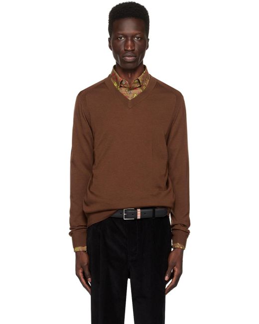 Paul Smith Black V-neck Sweater for men