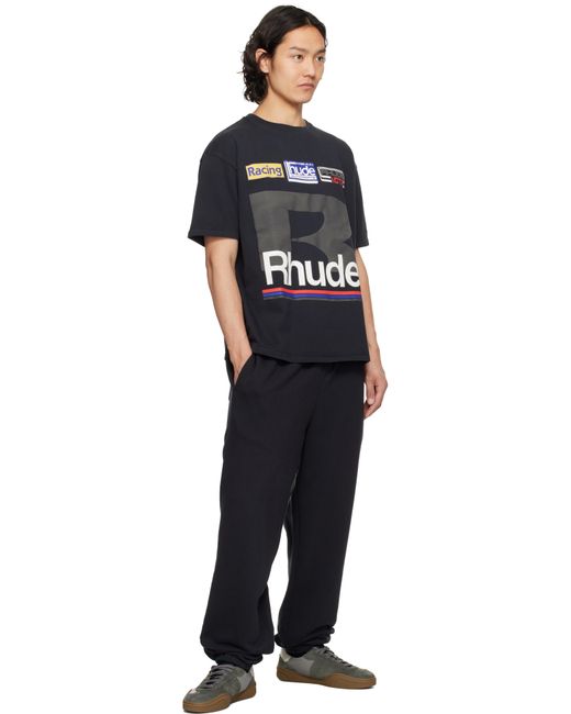 メンズ Rhude ブラック Petrol Patch Tシャツ Black