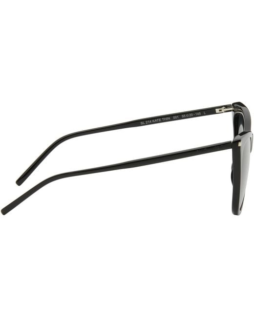 Saint Laurent Black Sl 214 Kate Thin Sunglasses