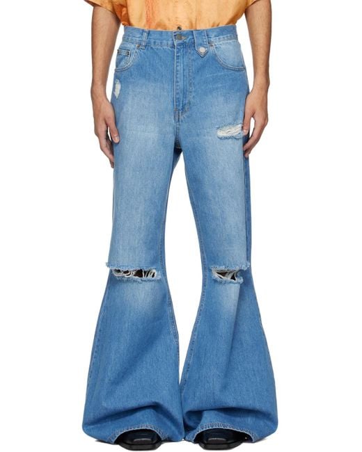 Egonlab Blue Fla Jeans for men