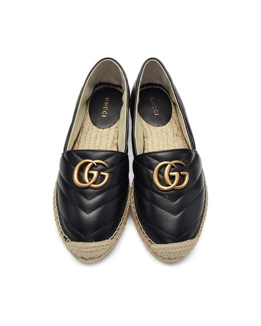 gucci espadrilles black leather