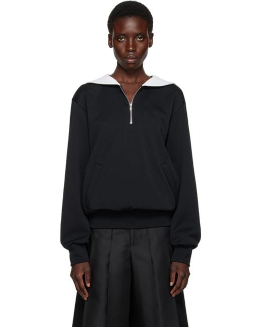 Pull Molletonné Noir À Demi-Glissière Comme des Garçons en coloris Black