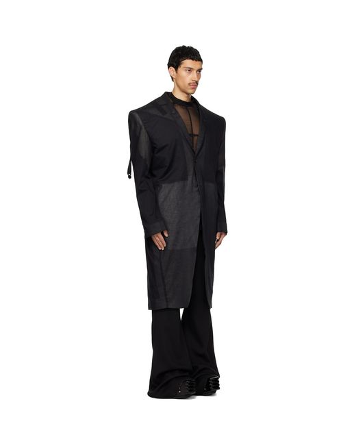 Rick Owens Black Temple Rick's Tatlin Coat for men