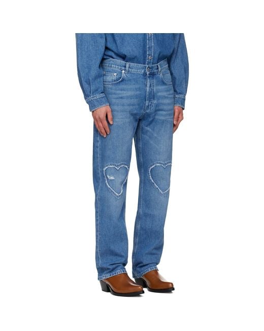 Moschino Blue Heart Jeans for men