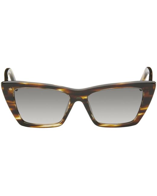 Saint Laurent Black Tortoiseshell Sl 276 Mica Sunglasses for men