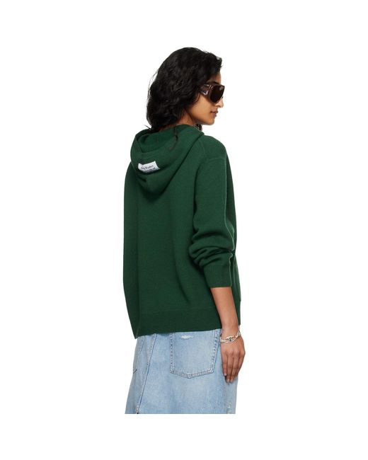 Acne Green Cashmere Hoodie