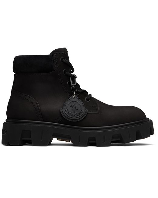 Moncler Black Peak City Ankle Boots for men