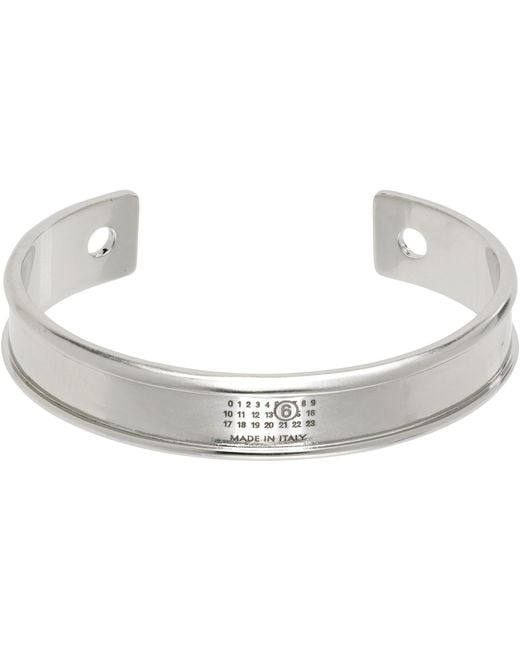 MM6 by Maison Margiela Metallic Numeric Cuff Bracelet for men