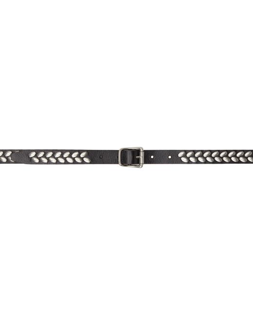 Lemaire Black Almond Stud 20 Belt