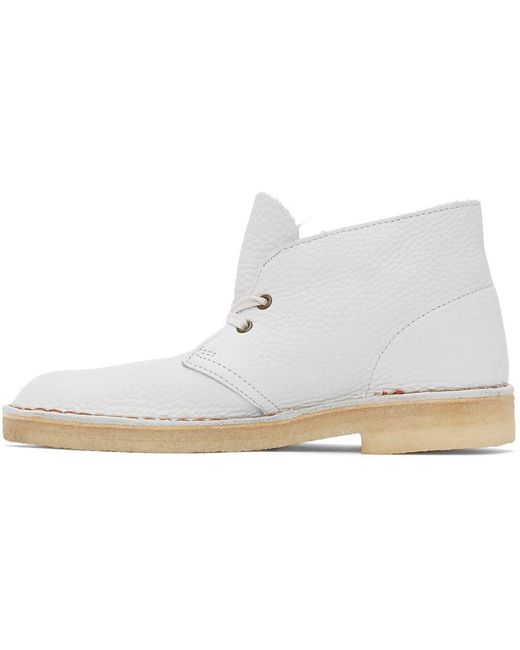 Bottes safari es en cuir Cuir Clarks pour homme en coloris Blanc - Lyst
