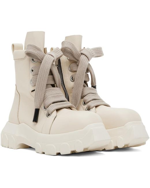 Rick Owens Off-white Jumbo Laced Bozo Tractor Boots for men