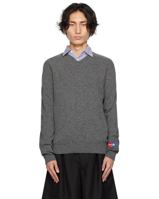 COMME DES GARÇONS PLAY Comme Des Garçons Play Gray Invader Edition Sweater for men