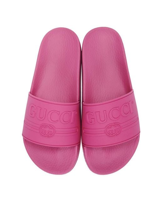 pink gucci slides mens
