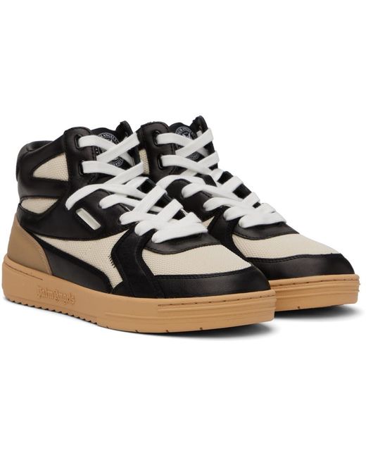 Palm Angels Off-white & Black University New York High Top Sneakers for men