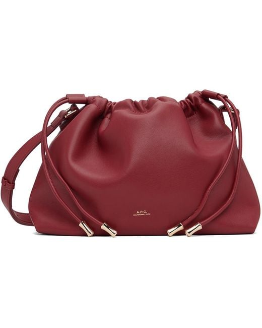 A.P.C. Red . Burgundy Ninon Bag