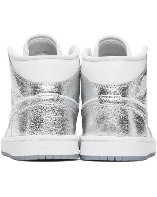 Nike White Air Jordan 1 Mid Se Sneakers