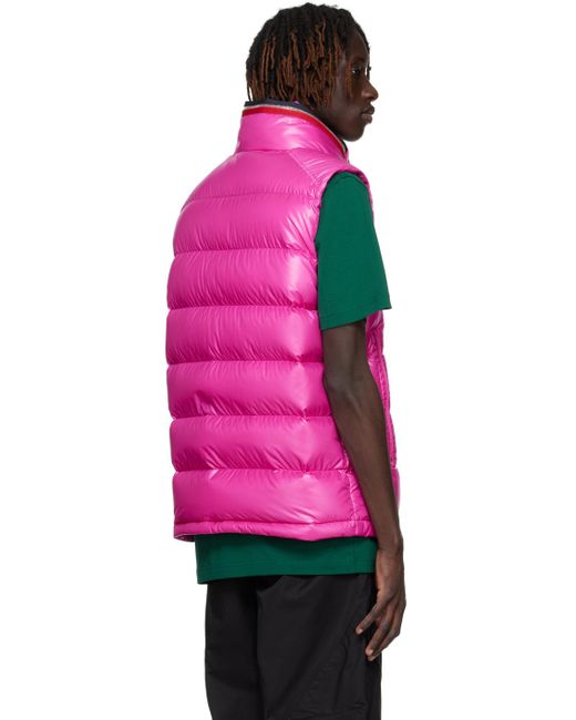 Moncler Pink Ouse Down Vest for men