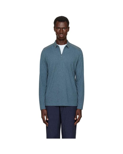 Veilance Blue Frame Ls Polo for men