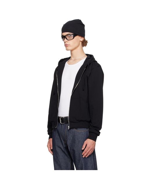 SECONDA Black One Two Hoodie for men