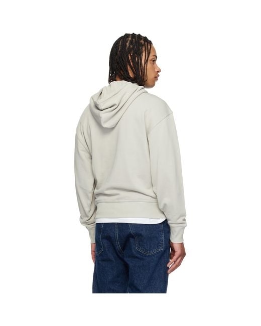 Boss Multicolor Fleece Cotton Terry Contrast Logo Hoodie for men