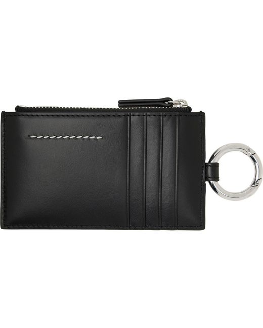 MM6 by Maison Margiela Black Numeric Zip Wallet