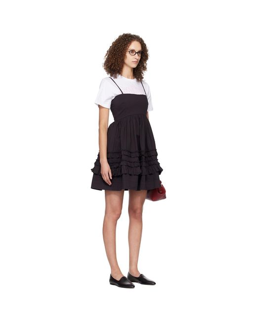 Ganni Black Frill Minidress
