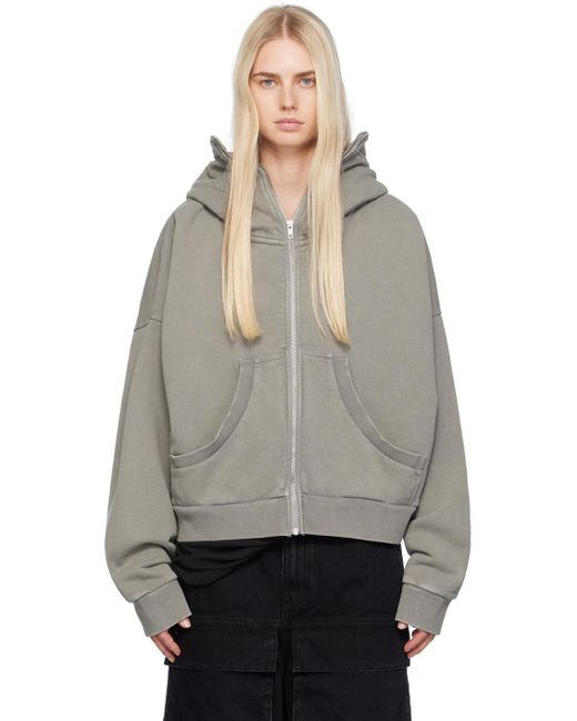 Entire studios Gray Full Zip Hoodie