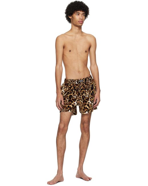 Vetements Multicolor Brown Swim Shorts for men
