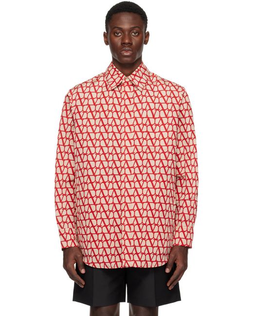 Valentino Red Iconographe Shirt for men