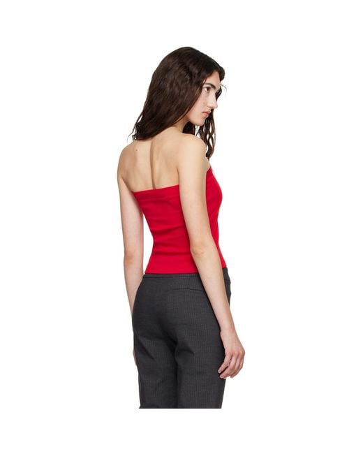Flore Flore Red Bes Bandeau Top
