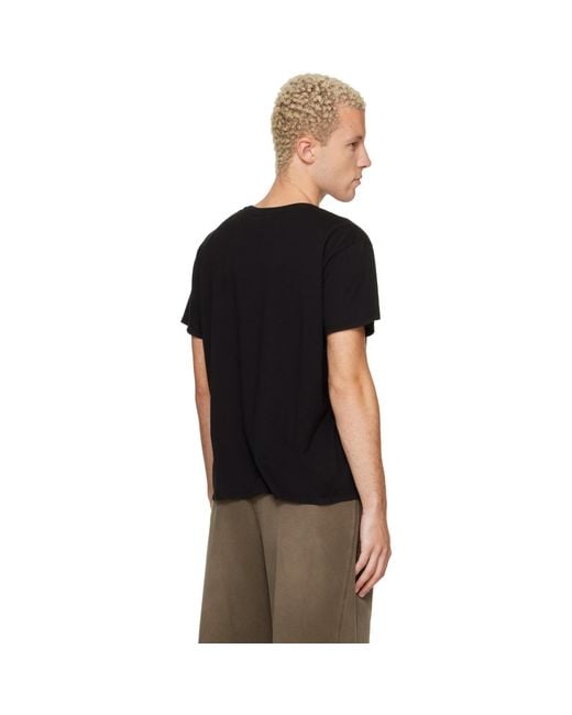 R13 Black Print 'Two Words One Finger' Boy T-Shirt for men