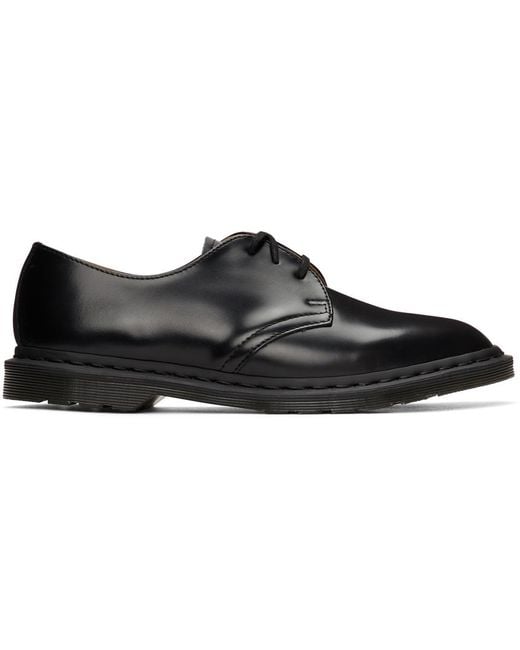 Dr. Martens Black Archie Ii Polished Smooth Leather Derby Shoes for men