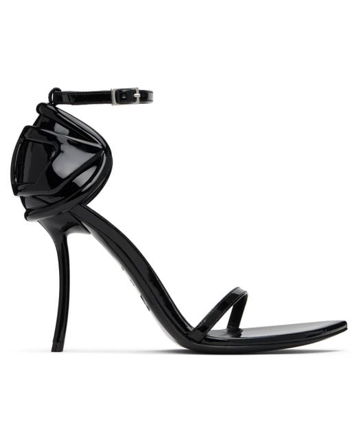 DIESEL Black D-Ten&Half Heeled Sandals